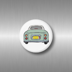 Emerald Green Nissan Figaro Car Fridge Magnet