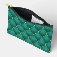 Emerald Green Ogee Gold Diamond Tuft