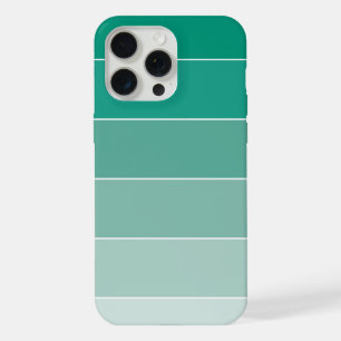Emerald Green Ombré Stripes iPhone 15 Pro Max Case