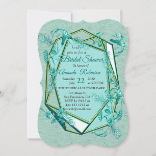 Emerald green on a sculpture texture backing invitation