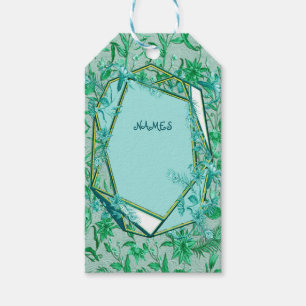 Emerald green on a sculpture textured backing gift tags