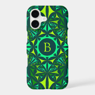 Emerald Green Ornate Kaleidoscope Monogram