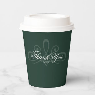 Emerald green paper cups
