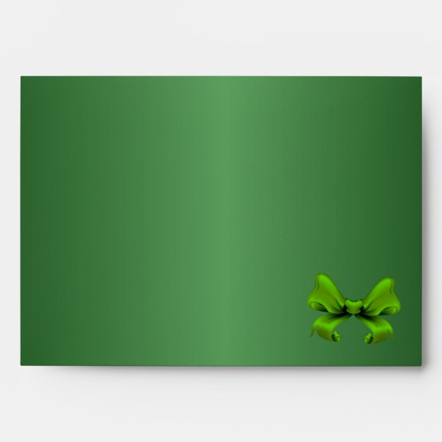 Emerald Green Peacock Wedding Envelope (Front)