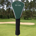 Emerald Green Personalised Monogram Golf Clubs Golf Head Cover<br><div class="desc">Personalise the monogram in classic typography to create a unique golf gift and keepsake for any golfer. Designed by Thisisnotme©</div>