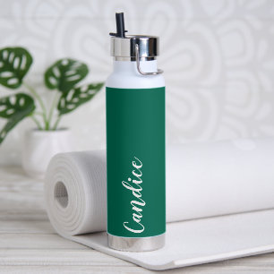 Emerald Green Personalised Wedding Bridesmaid Water Bottle