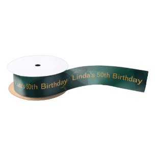 Emerald Green Personalized ribbon Satin Ribbon
