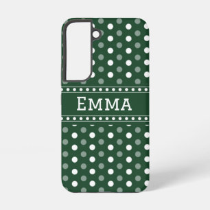 Emerald Green Polka Dot Samsung Galaxy Case