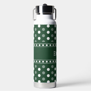 Emerald Green Polka Dot Water Bottle