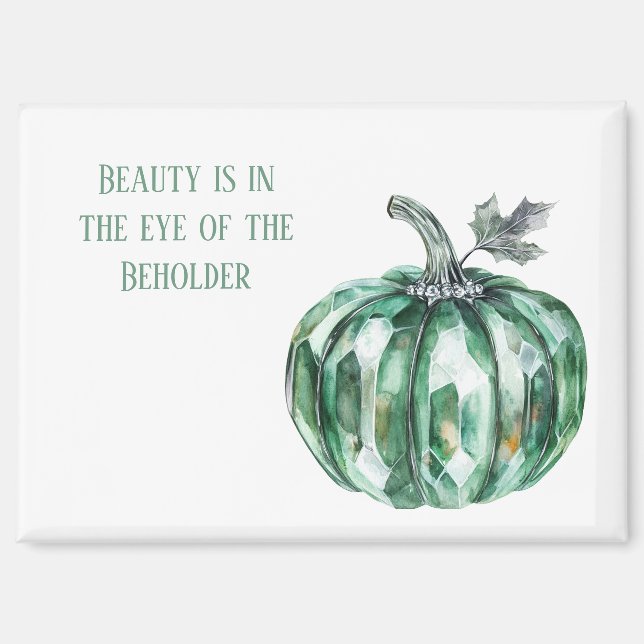 Emerald Green Pumpkin Magnet (Front)