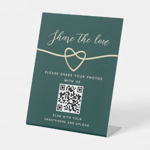 Emerald Green QR Code Wedding Sign