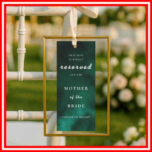 Emerald Green Reserved Seating Wedding Invitation
