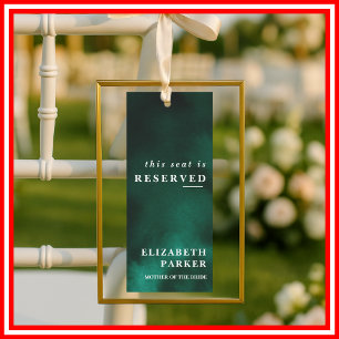 Emerald Green Reserved Seating Wedding Invitation