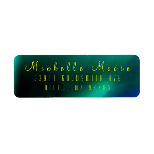 Emerald Green Return Address Label