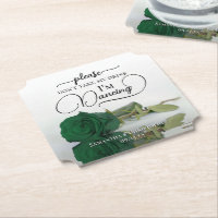 Emerald Green Rose Don't Take My Drink Wedding