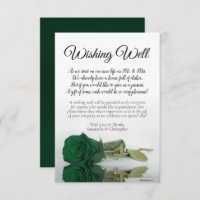 Emerald Green Rose Wedding Wishing Well Poem