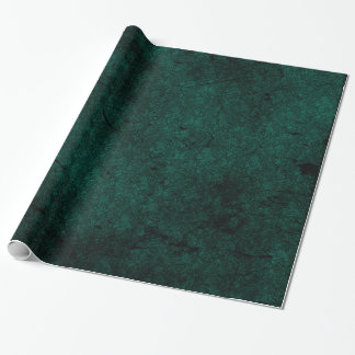 Emerald Green Roses Damask Goth Wrapping Paper
