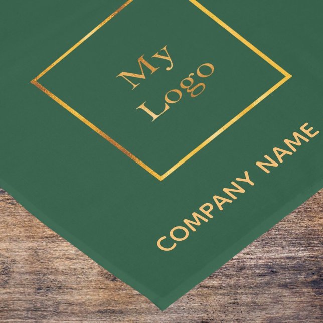 Emerald green salon business logo short table runner (Creator Uploaded)