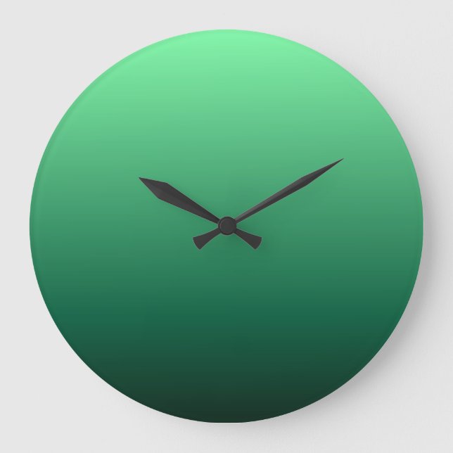 Emerald Green Shades  Large Clock (Front)
