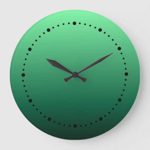 Emerald Green Shades Large Clock