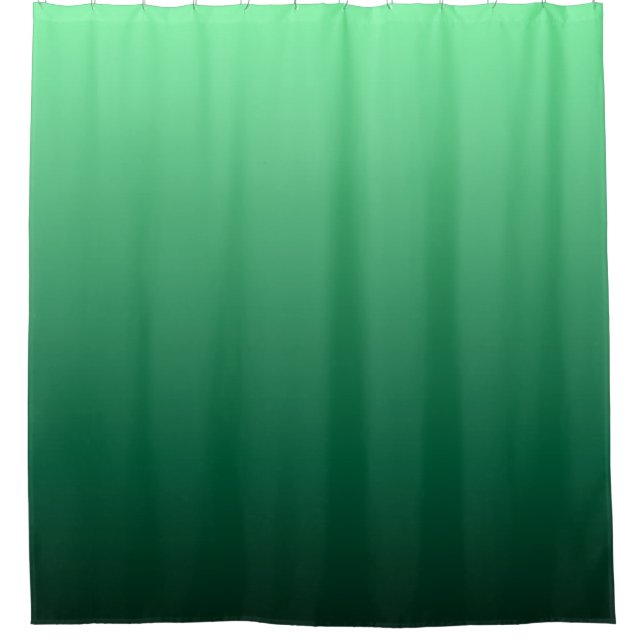 Emerald Green Shades  Shower Curtain (Front)