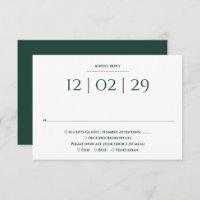 Emerald Green Simple Special Date Wedding