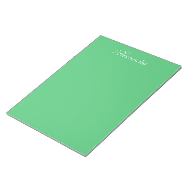 Emerald Green Solid Colour Notepad (Angled)