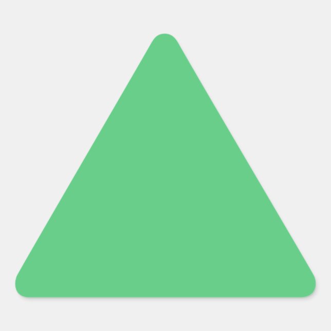 Emerald Green Solid Colour Triangle Sticker (Front)
