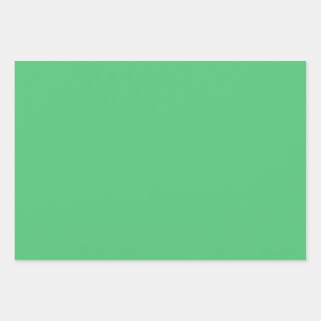 Emerald green solid colour  wrapping paper sheet (Front)