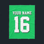 Emerald Green Sports Jersey Team Jersey Fleece Blanket<br><div class="desc">Emerald Green Team Jersey / Sports Jersey / Football Jersey Customise this with your own name or team name and a number. You can change the size, colour and placement of the text if you need to make changes, remove the text shadow, add text and / or images of your...</div>