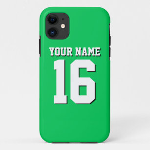 Emerald Green Sporty Team Jersey iPhone 11 Case