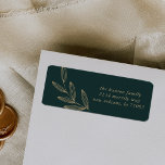 Emerald Green Sprout Return Address Label<br><div class="desc">Elegant emerald green return address label featuring a chic,  hand-drawn botanical sprout. Update with your address and make sending holiday greetings a breeze this season!</div>