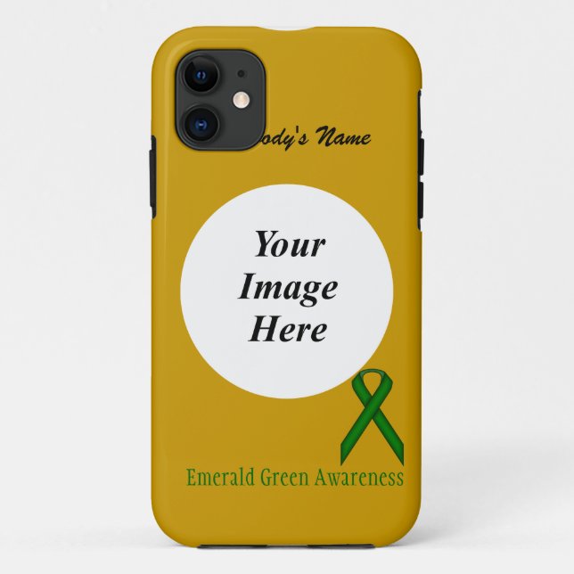 Emerald Green Standard Ribbon by Kenneth Yoncich Case-Mate iPhone Case (Back)