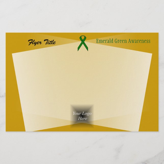 Emerald Green Standard Ribbon by Kenneth Yoncich Flyer (Front)