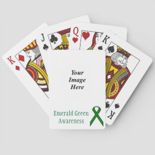 Emerald Green Standard Ribbon by Kenneth Yoncich Playing Cards
