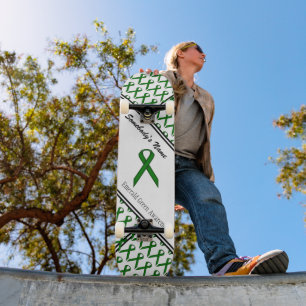 Emerald Green Standard Ribbon by Kenneth Yoncich Skateboard
