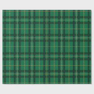 Emerald Green Tartan Plaid Luxury Christmas Wrapping Paper