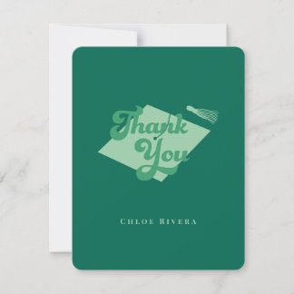 Emerald Green Tassel Thank You Card