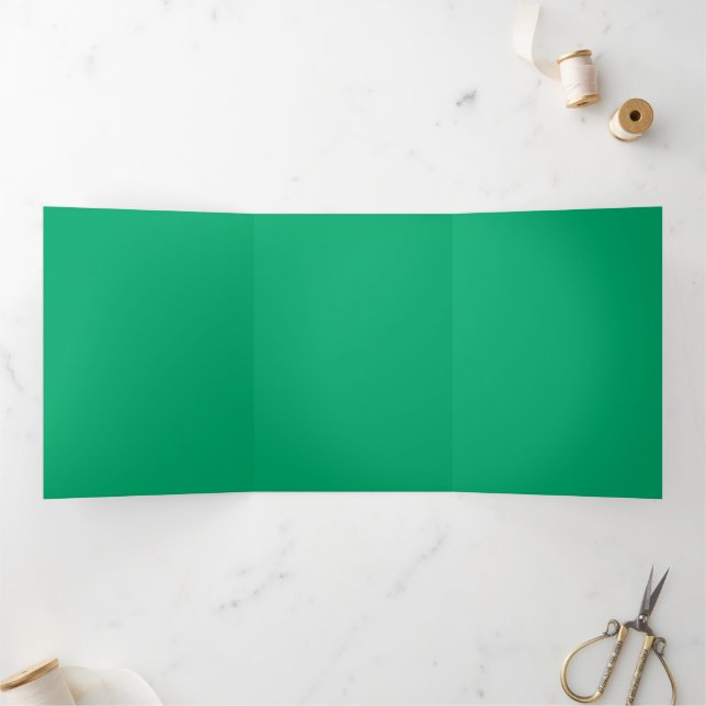 Emerald Green Trifold Invitation – Customisable (Inside)