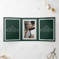 Emerald green Trifold Letter Fold Program