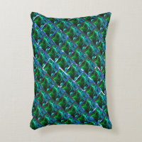 Emerald green under a grid with a metallic tone 