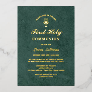 Emerald Green Velvet Marble First Communion