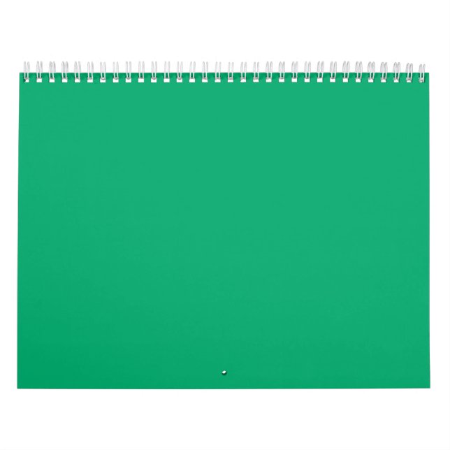 Emerald Green Wall Calendar – Customisable (Cover)