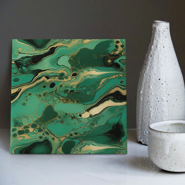 Emerald Green Wall Decor Modern Chic Mosaic Tile (Creator Uploaded)