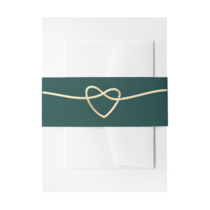 Emerald Green Wedding Belly Band Invitation Belly Band