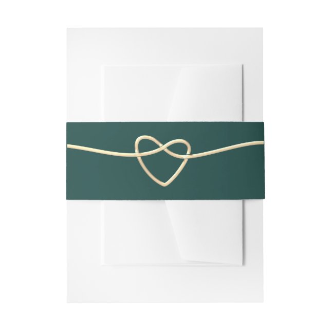 Emerald Green Wedding Belly Band Invitation Belly Band (Front Example)