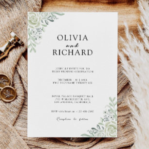 Emerald Green Wedding Invites Template