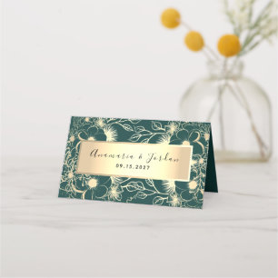 Emerald Green Wedding Place Card