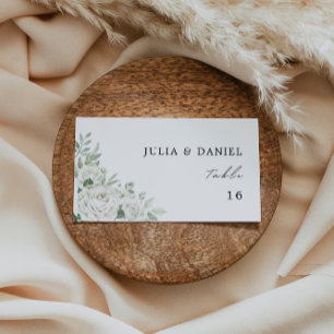 Emerald Green  Wedding Place Cards Template