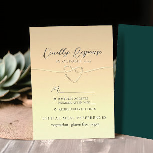 Emerald Green Wedding RSVP Card